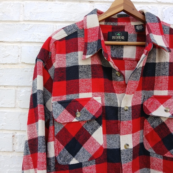 Vintage 90s Heavy Flannel Shirt 2XL - Picture 5 of 6
